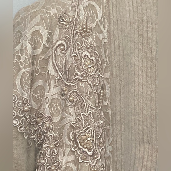 BELLDINI Angor & Rabbit Hair Long Cardigan M Beige NWOT - Picture 2 of 13
